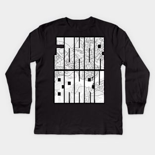 Johor Bahru, Malaysia City Map Typography - Light Kids Long Sleeve T-Shirt